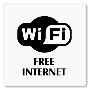 Free internet, 118x118mm, bílá, Nevada